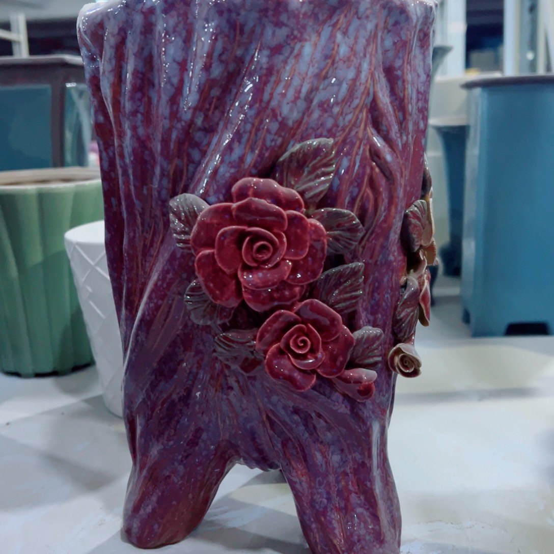 有孔，陶瓷花盆满10米包邮发货