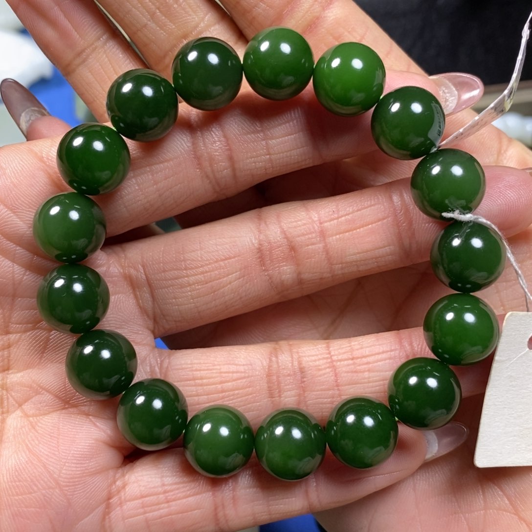 和田玉手串卡12未镶嵌?**琪