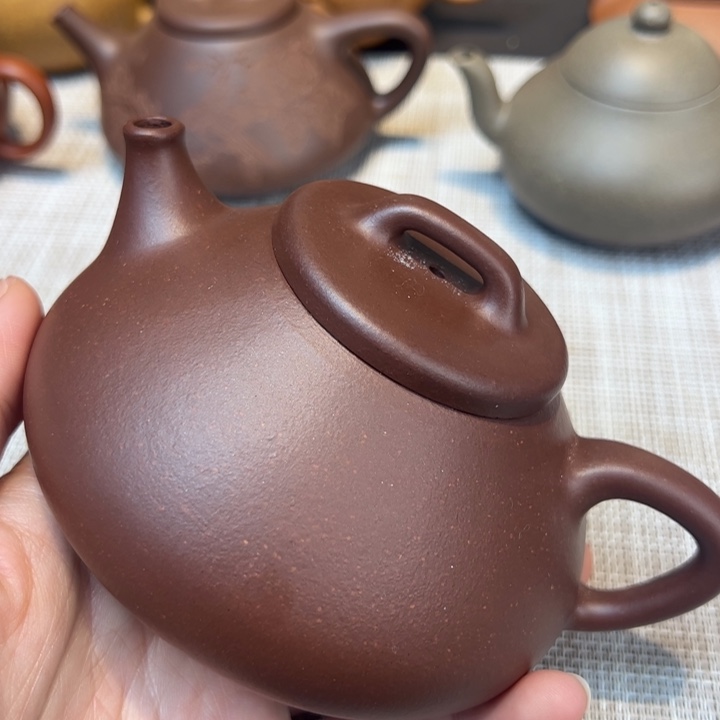 迦***勒茶壶紫砂石瓢，紫泥，容量280毫升
