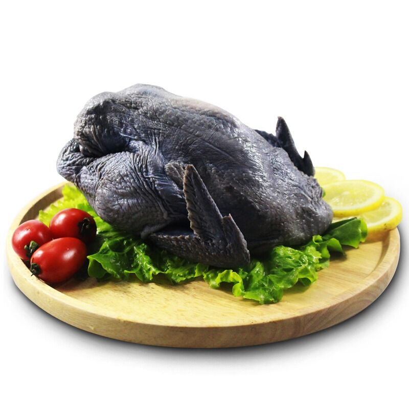 盒装新鲜竹丝鸡一份约750g乌鸡