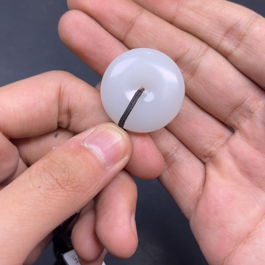 和田玉颈饰未镶嵌多样性钢板料平安扣30厚1