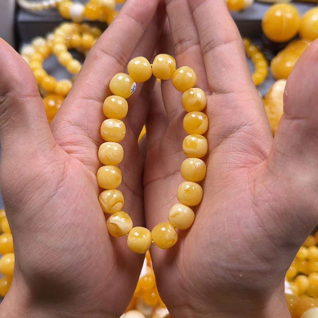 蜜蜡珠宝奇石未镶嵌同料12mm