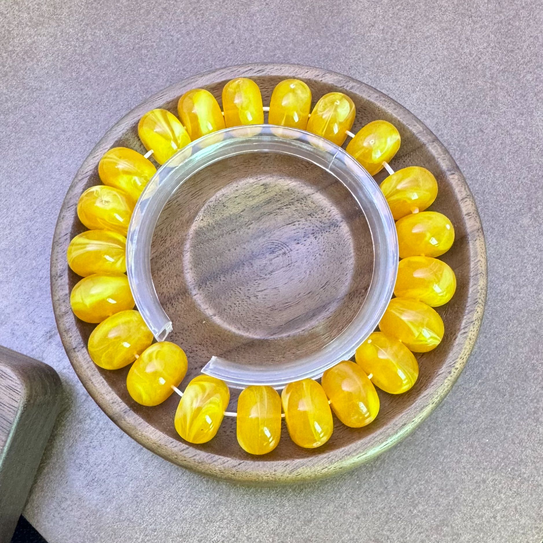 佳玺饰品 247 油黄算盘珠 13mm手链 多样性发货