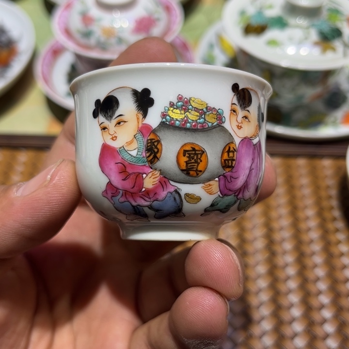 纯手绘精品盖碗杯