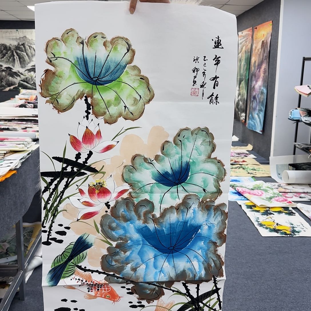 国画作品小姐姐放漏中