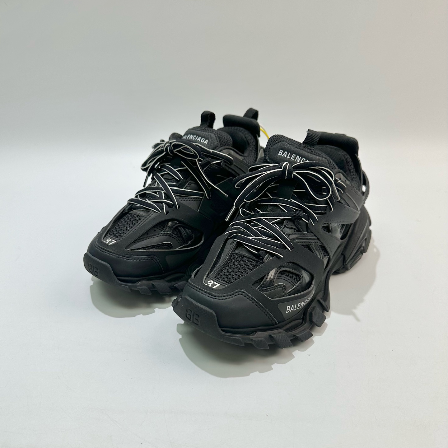 99新 Balenciaga/巴黎世家 37码 纯黑Track1.0老爹鞋 SY0925