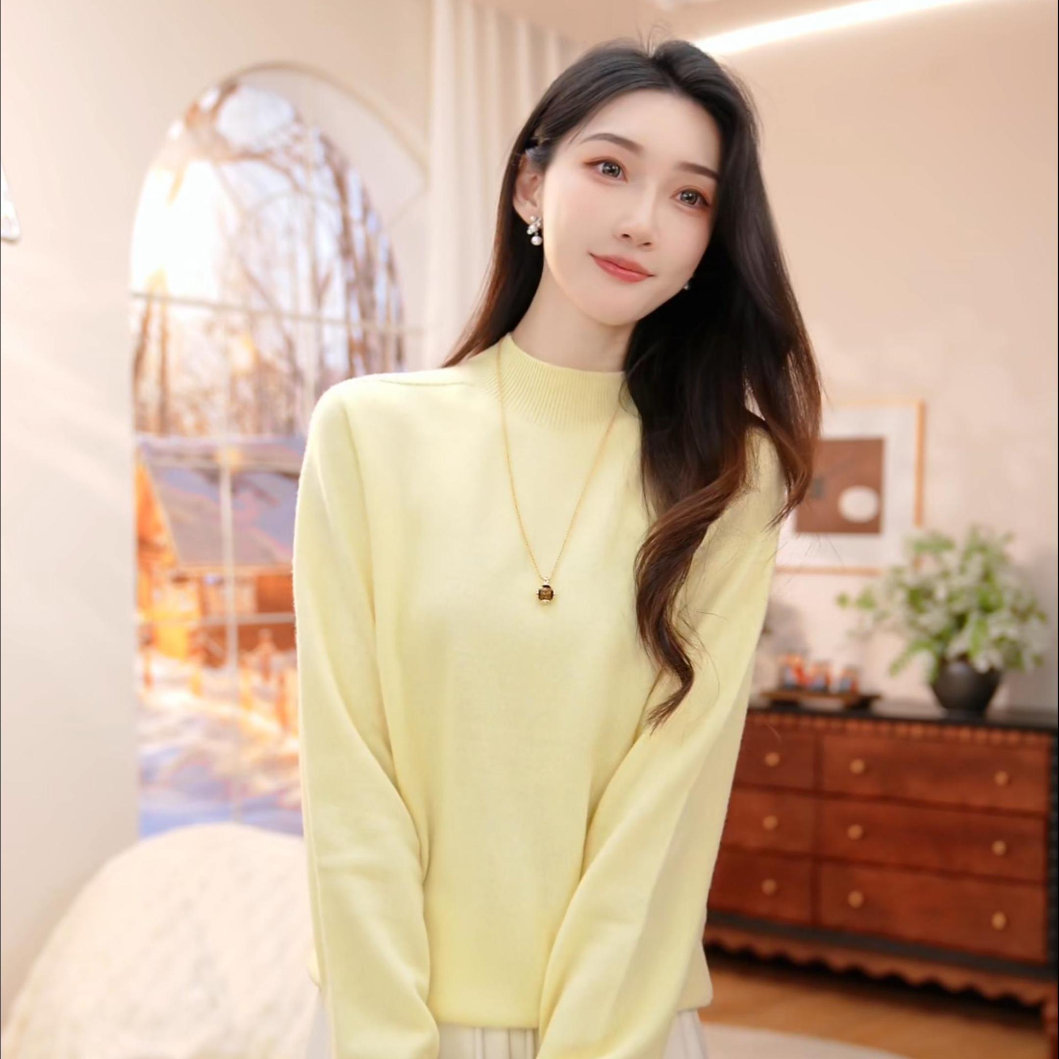 【狂欢季好物】茵曼25冬羊毛衫女100纯羊毛新款内搭洋气毛衣女爆款