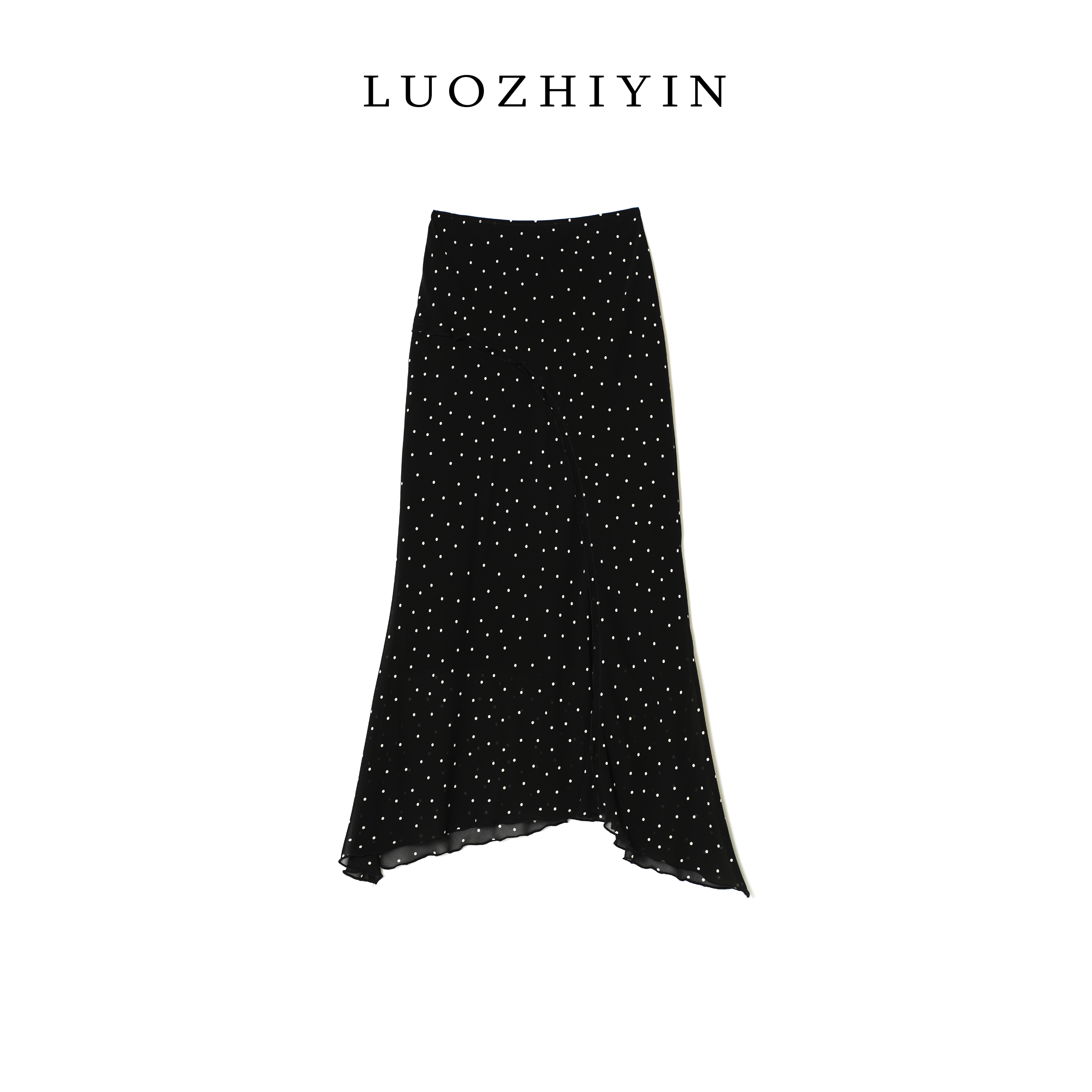 LUOZHIYIN/罗知音D212309F时尚不规则气质短裙鱼尾半身裙