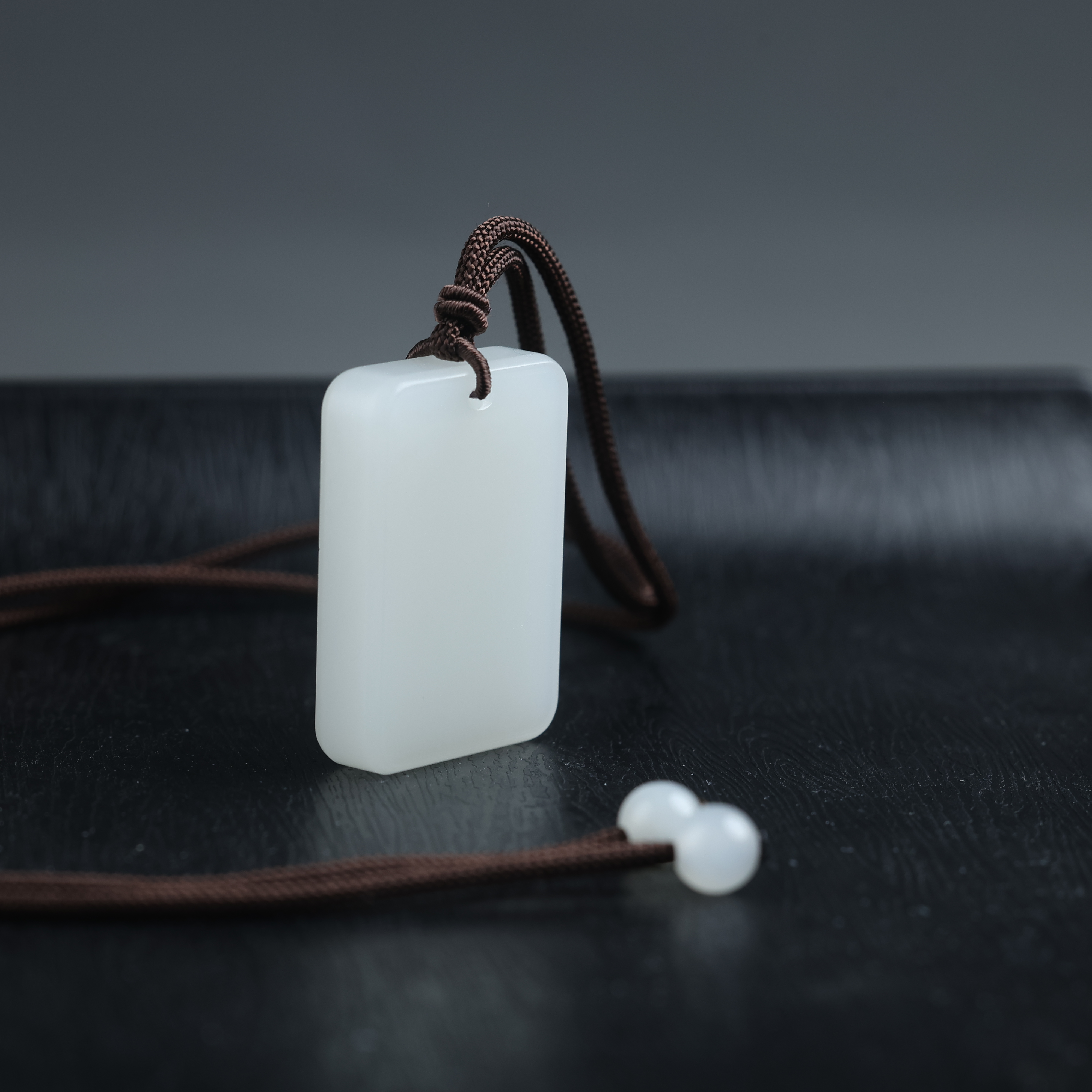 "平白"原创设计精品和田玉青海白玉无事牌吊坠