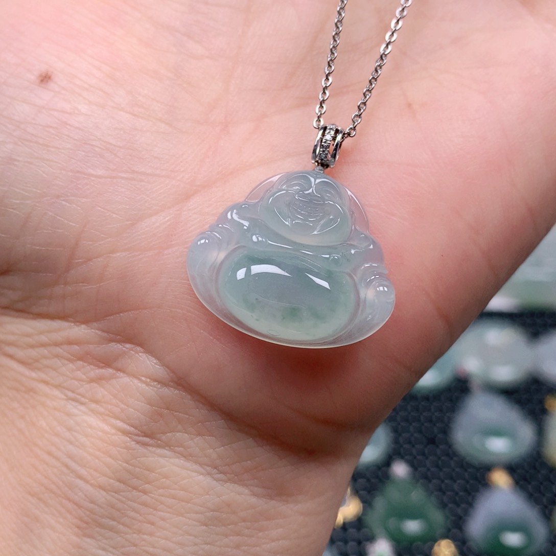 【闪购商品】翡翠吊坠(不含链)18K金镶嵌