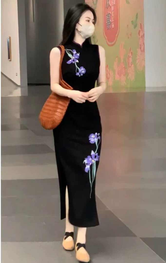 最新流行复季无袖民国风旗袍