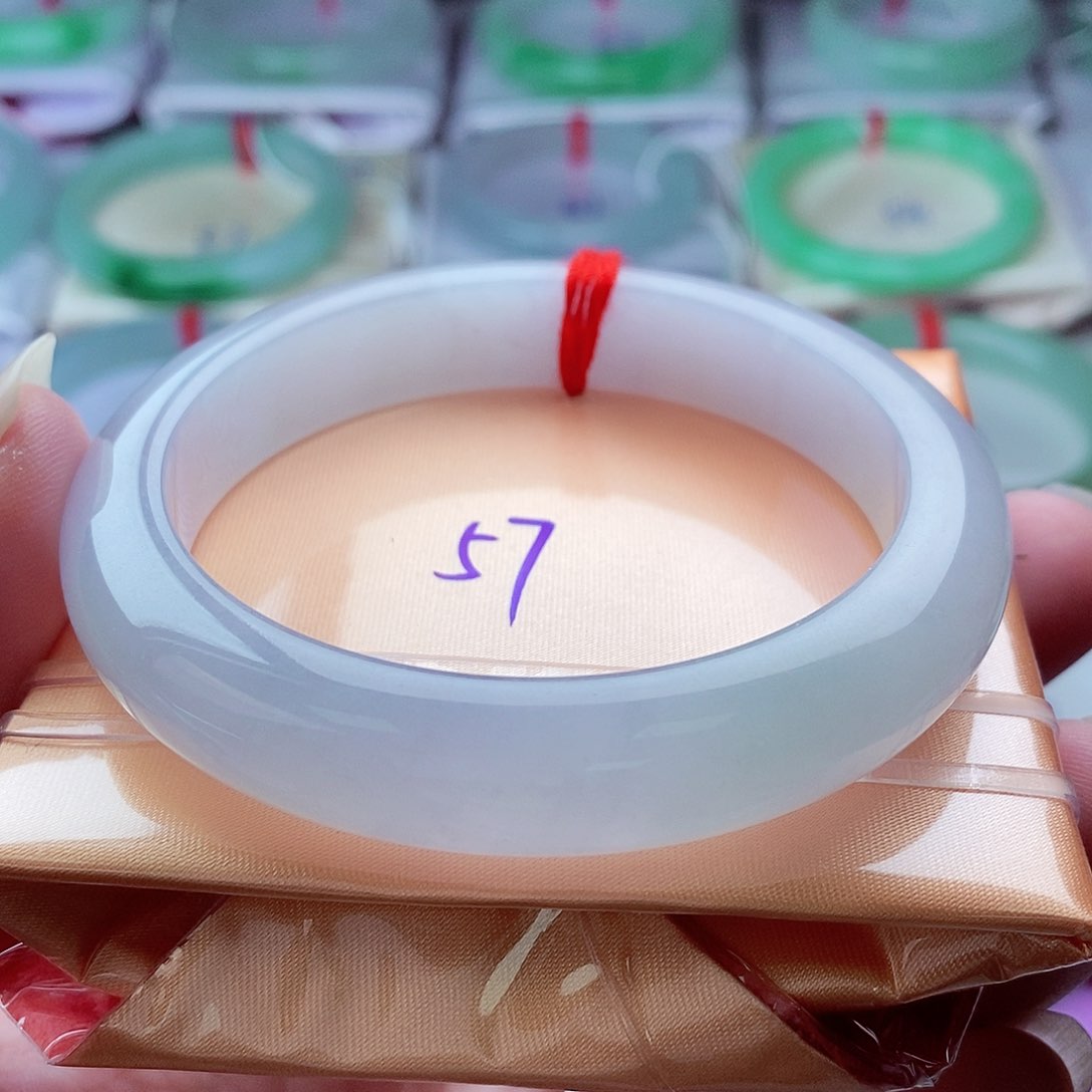 翡翠手镯未镶嵌紫罗兰冰润冰胶高贵优雅气质