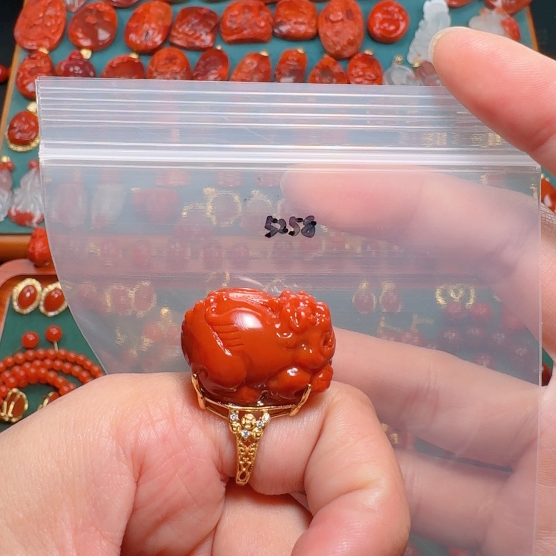 南红玛瑙南红 银S925镶嵌