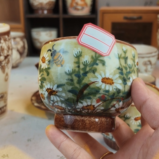 【闪购商品】摆件琴*子壹夫手绘高温釉下彩