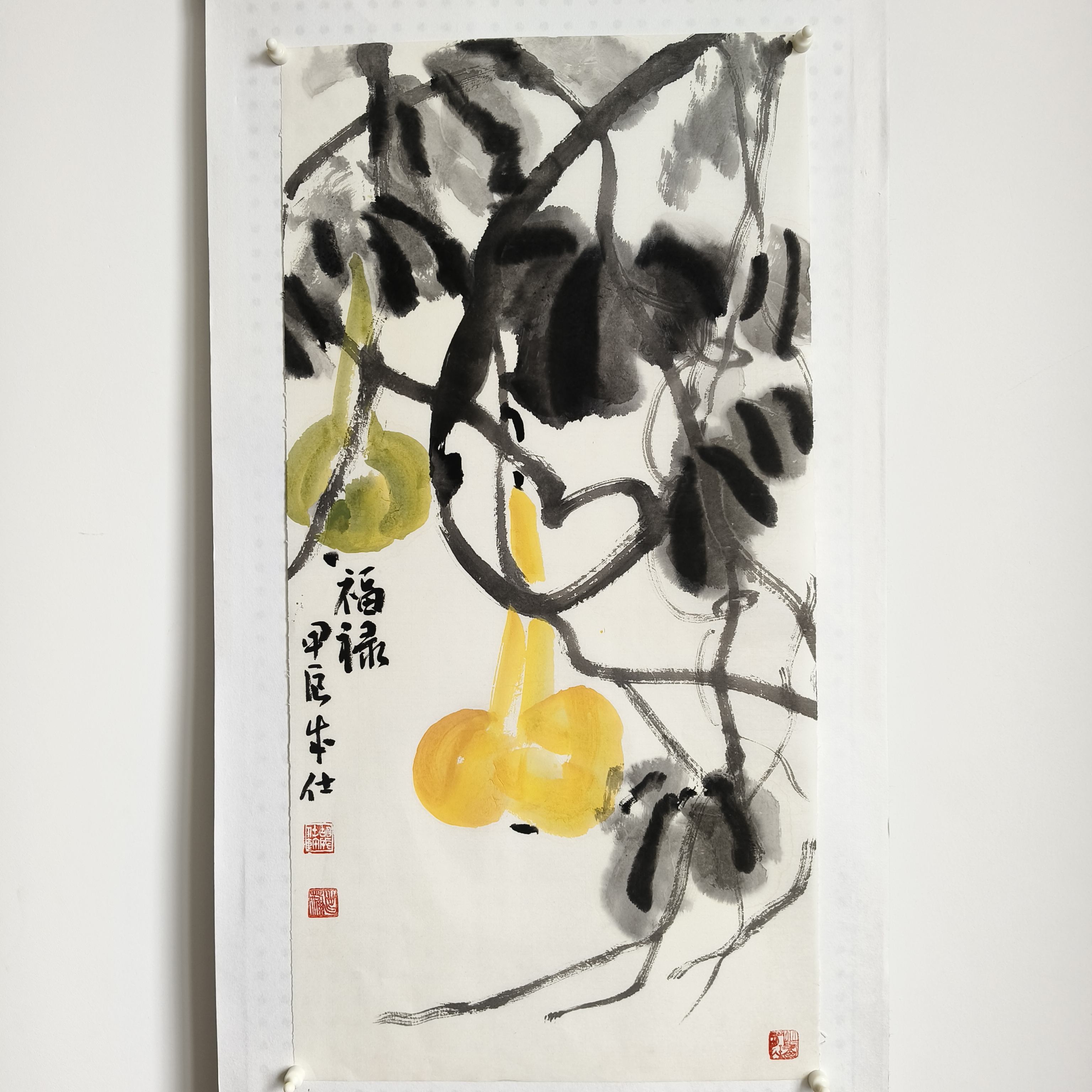 胡成仕国画小品尺寸34*69