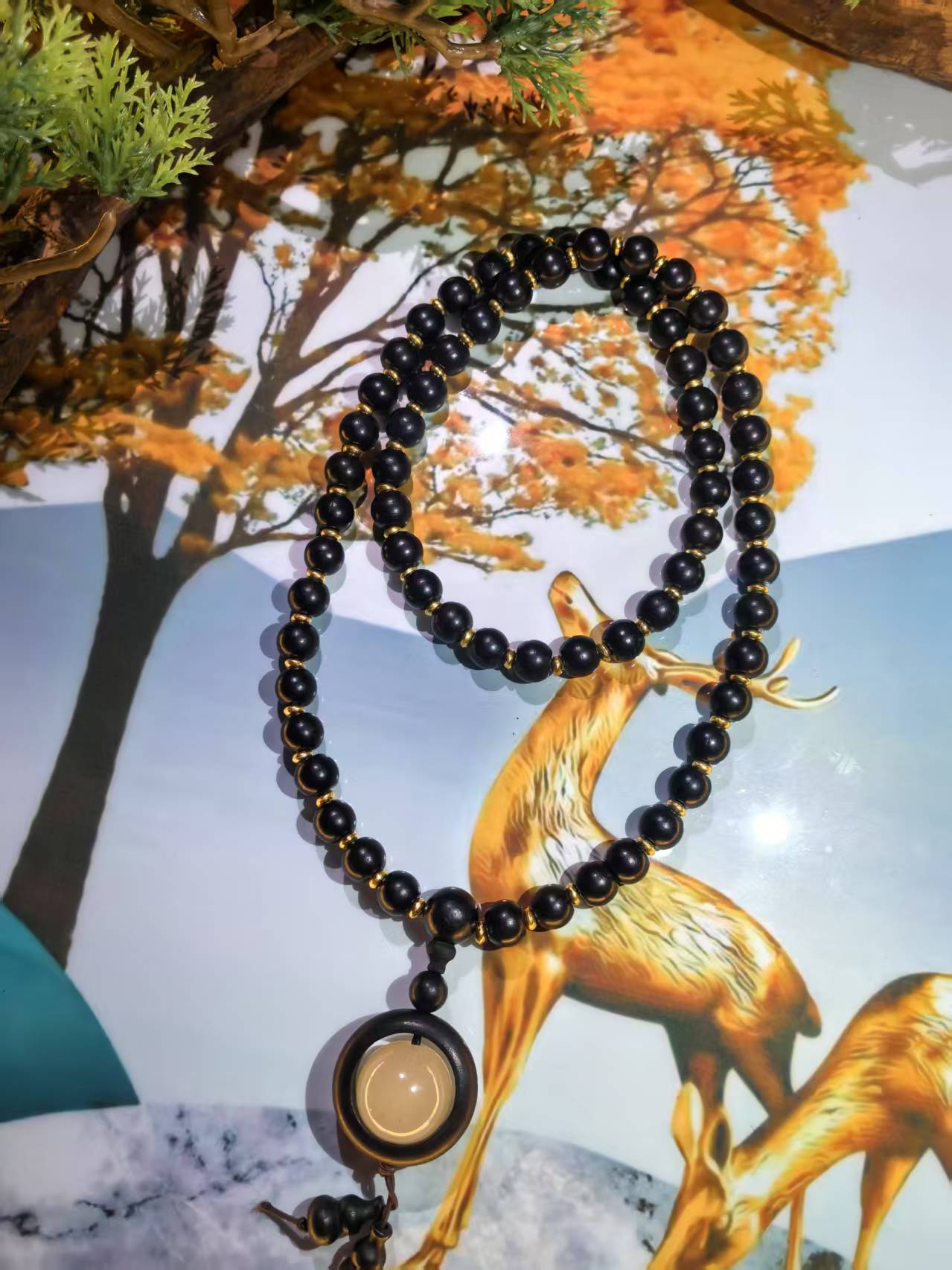 MT0017 精品黑金雅韵108吊坠（无礼盒）