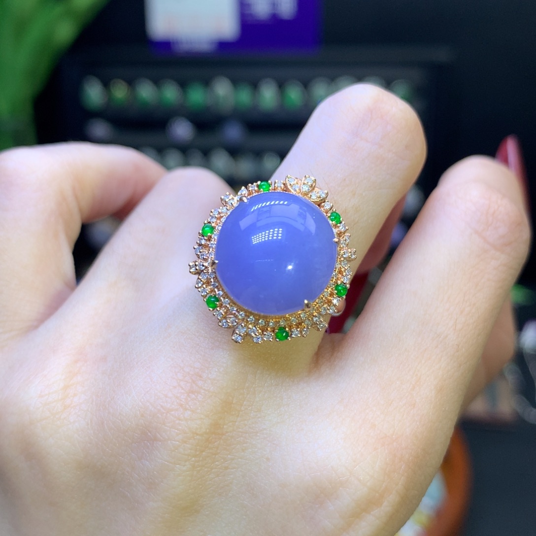 翡翠颈饰18K金镶嵌两用款