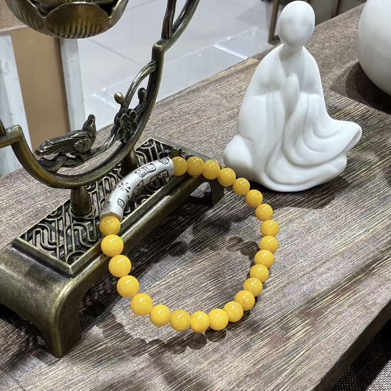 【吉良】04034 吉言蜜蜡银手串