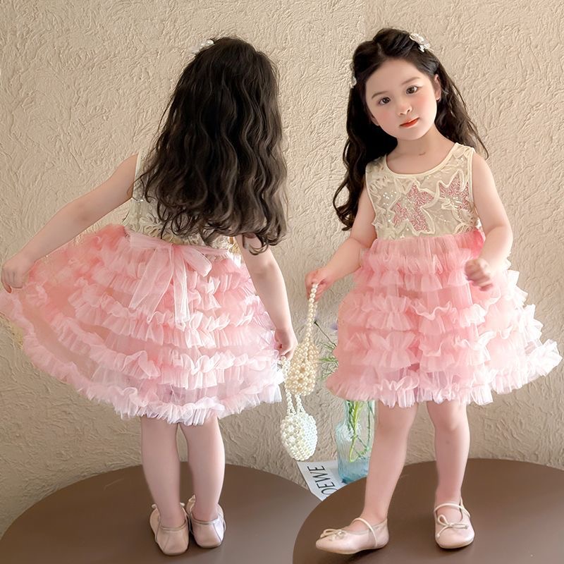 【自】夏季A字裙半身裙女公主裙连衣裙宝宝童装裙子女童韩版吊带