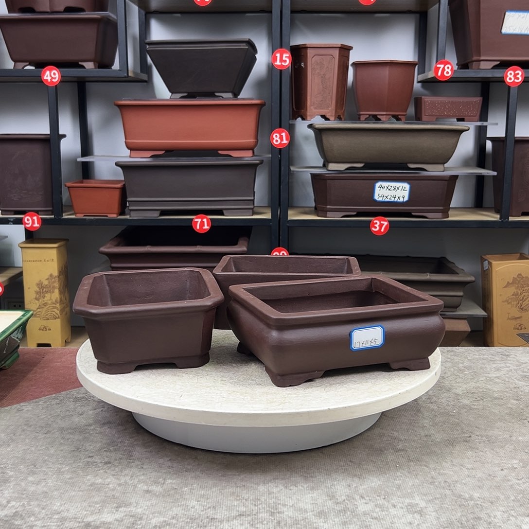 紫砂花盆三只盆，放漏价