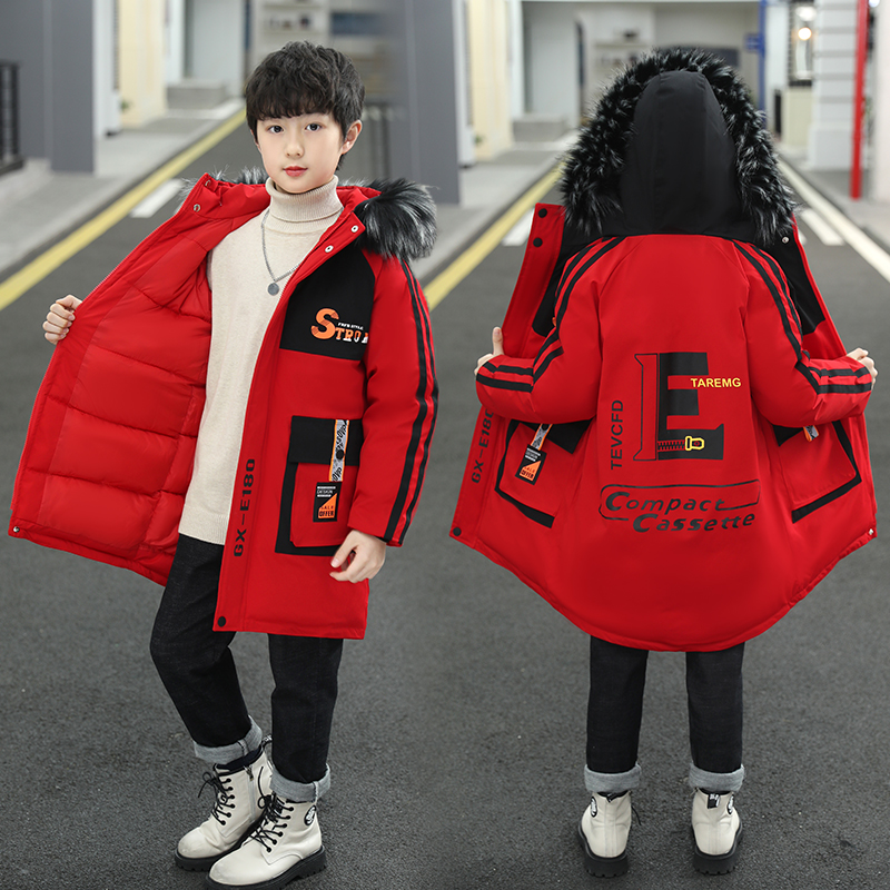  男童棉服冬季2025新款加厚儿童衣中大童棉袄中长款外套冬款