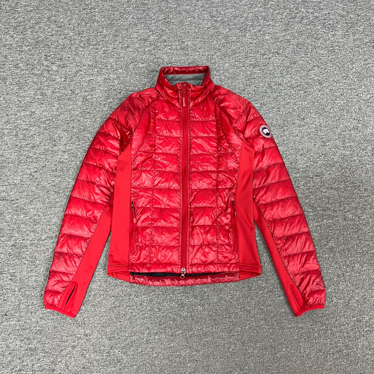 99新 AMIPARIS 加拿大鹅 红色轻薄羽绒服xs码