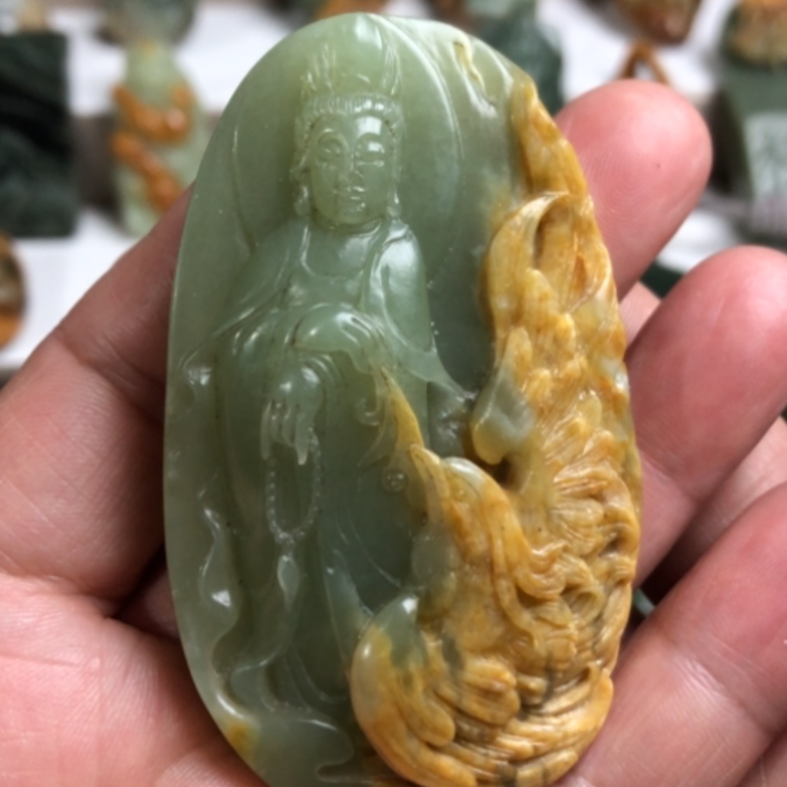 【闪购商品】岫岩河磨玉（透闪石质玉）挂件未镶嵌