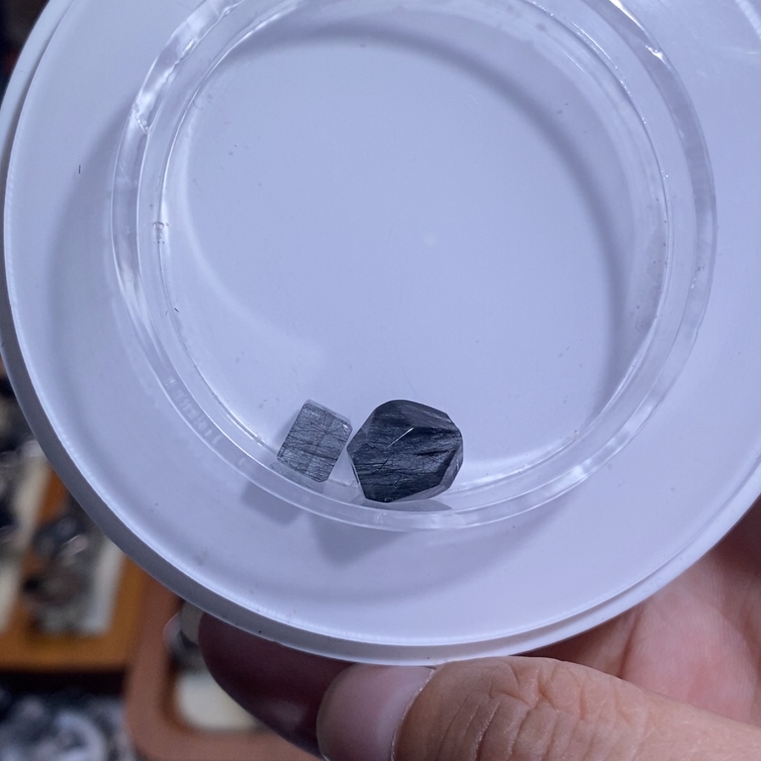 水晶未镶嵌手链蓝灰兔毛配件