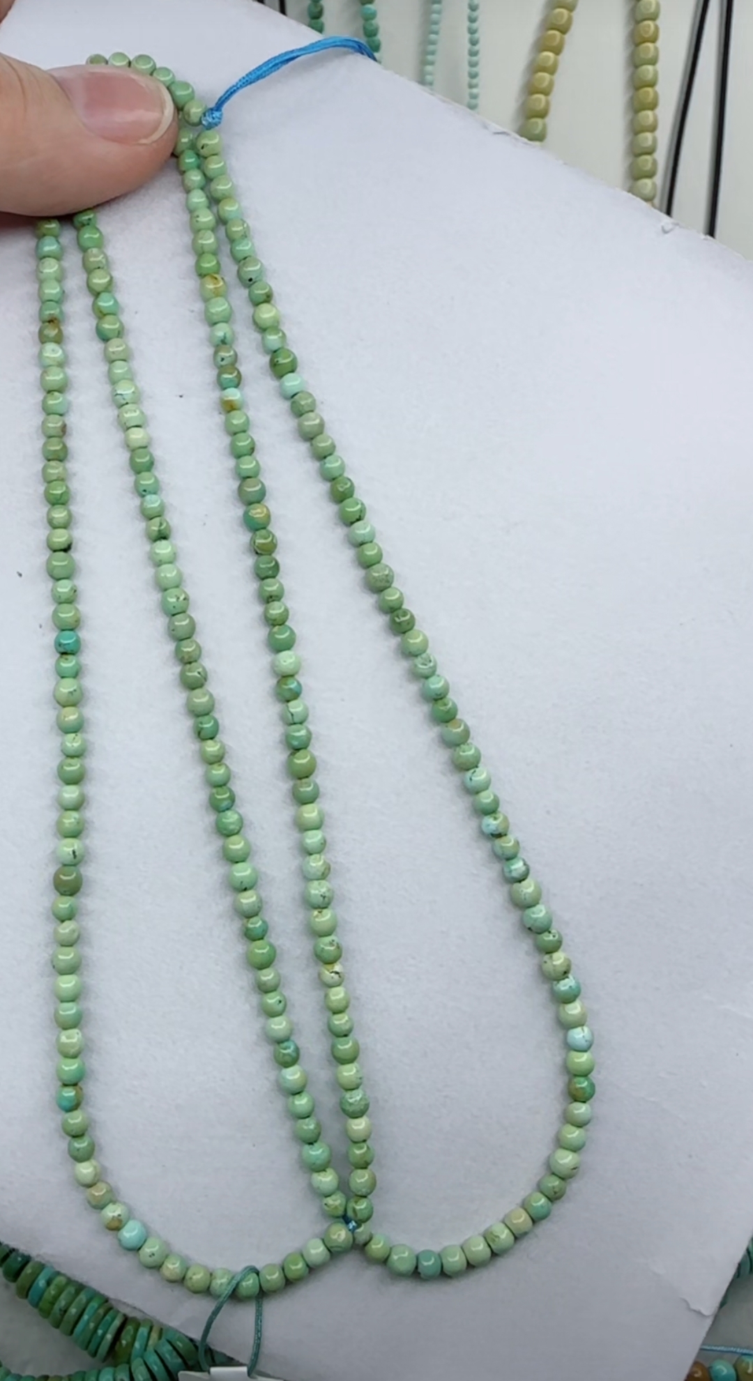 天然原矿绿松石米