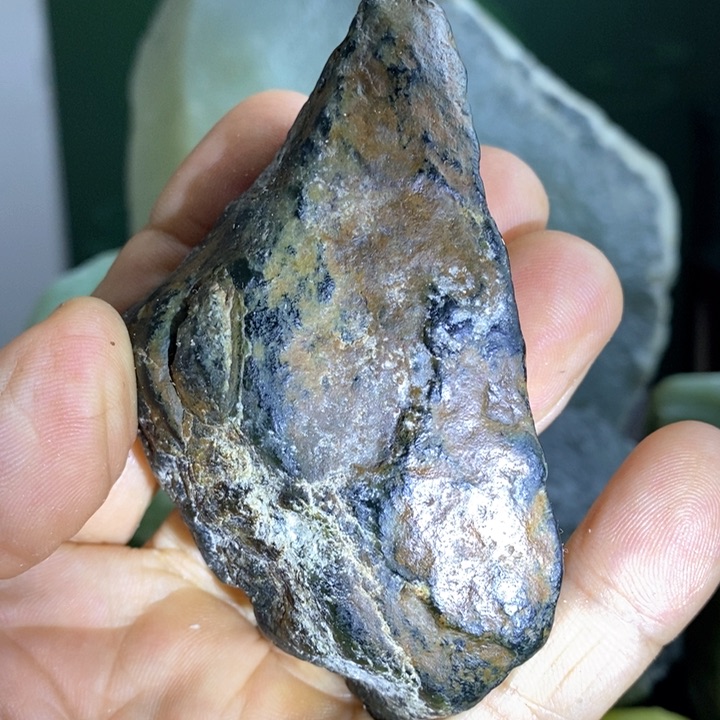 蛇纹石玉珠宝岫玉原石未镶嵌