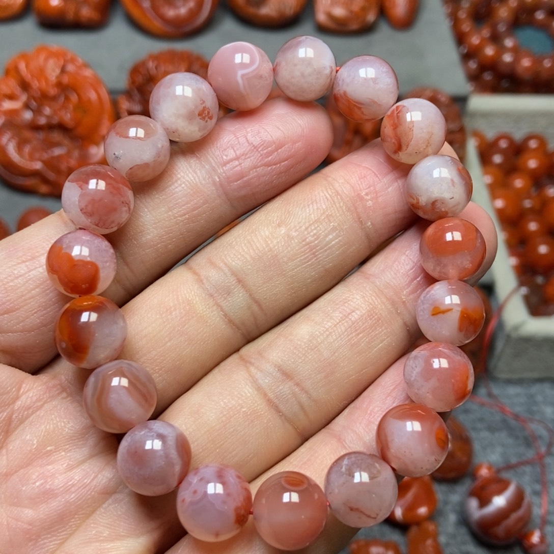 南红玛瑙未镶嵌手串11mm