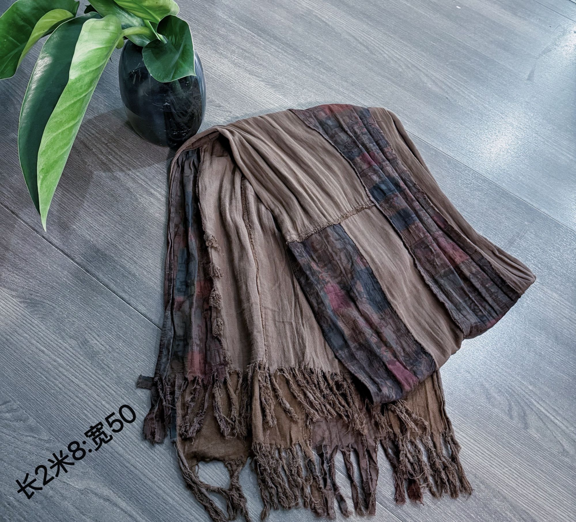 2989【靖衣尚】高品质订单款围巾亚麻炒色围巾（长280、宽度45）