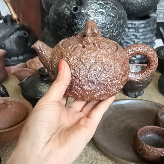 情***钟荥经黑砂茶具茶壶