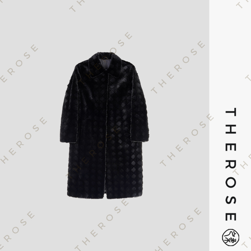 之柔【璀璨盛典 长款】哥本哈根进口激光雕刻貂绒外套高奢气质上衣