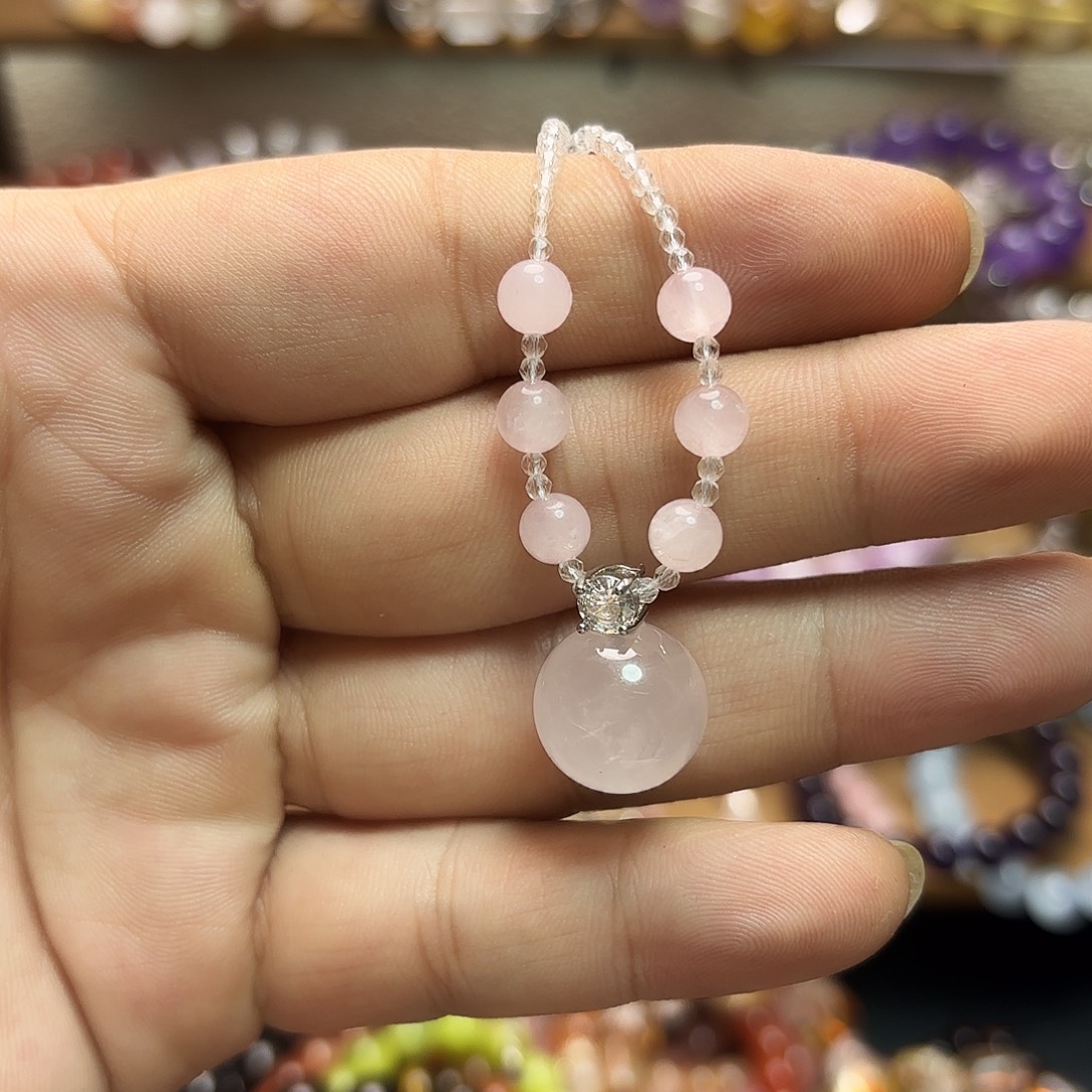 烟晶银S925镶嵌手链