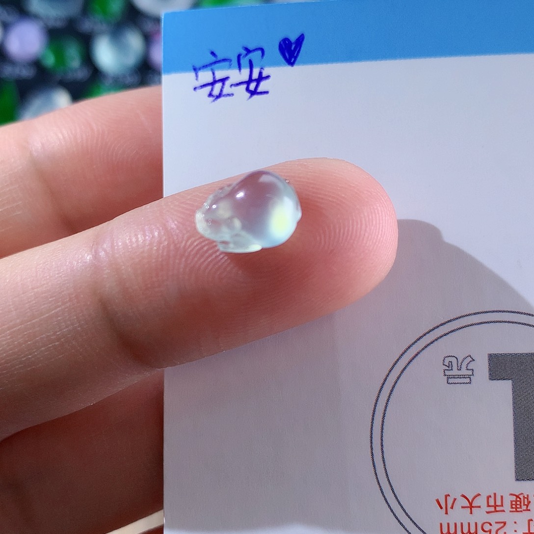 翡翠颈饰未镶嵌天然翡翠高冰金蟾