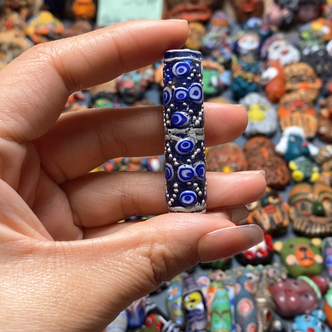 琉璃颈饰印度尼西亚桶珠