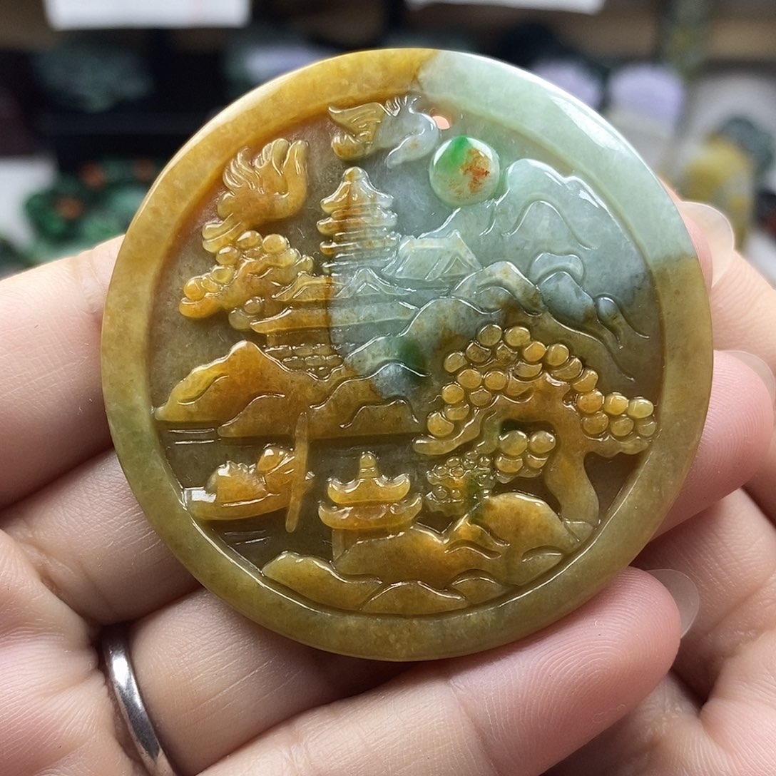 颈饰未镶嵌翡翠牌子