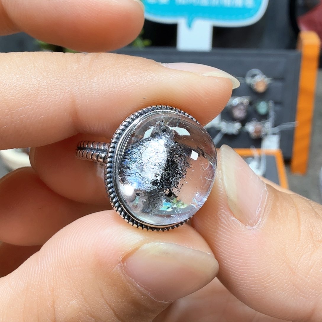 水晶银S925镶嵌水晶S925银镶水晶水晶水晶 