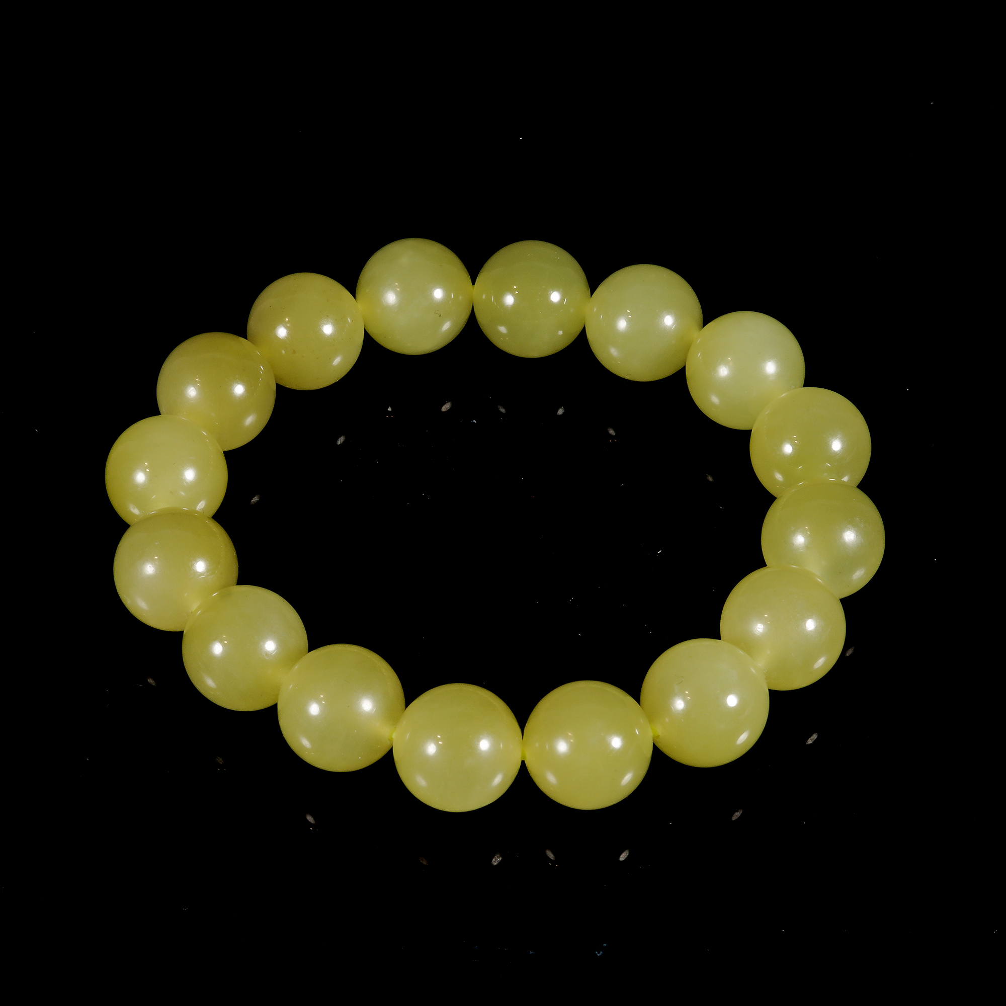 LOT.013和田黄玉手串/X3942