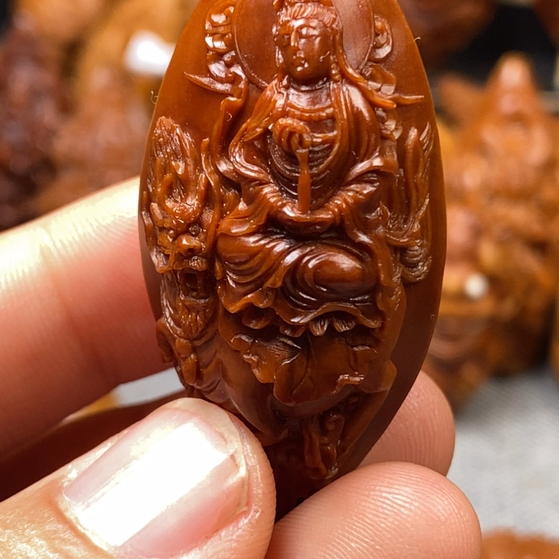 橄榄核手串/手链深**光核雕单子