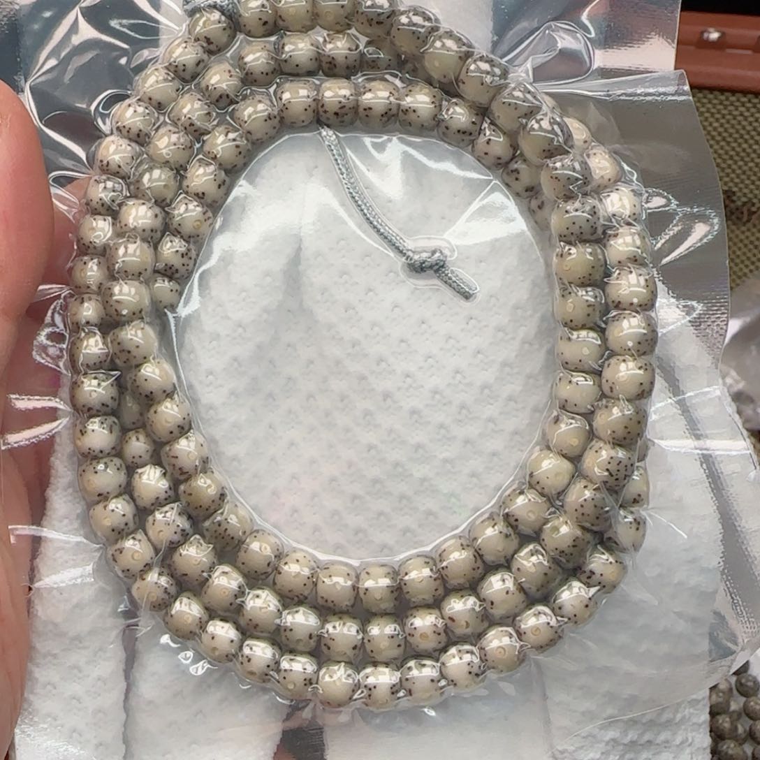 星月菩提手串橙*丸糯冰果冻108-7*6