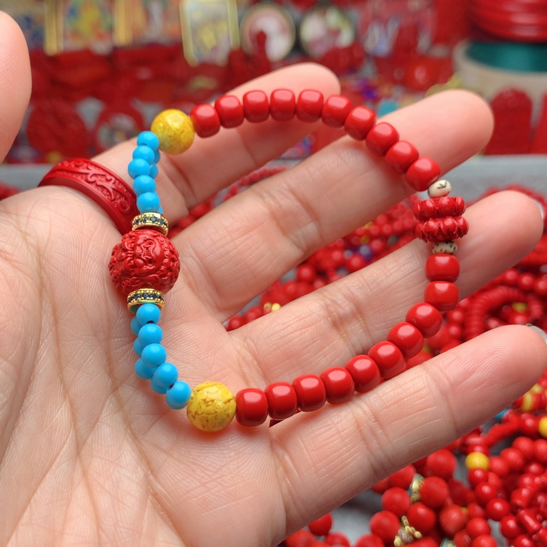 天然辰砂工艺品朱砂手串