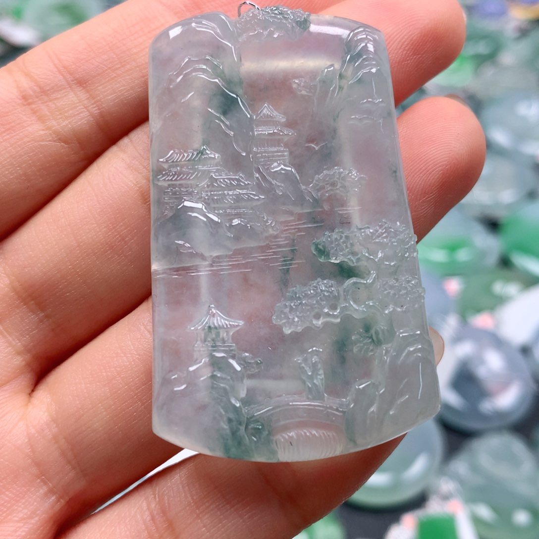 翡翠颈饰未镶嵌天然翡翠