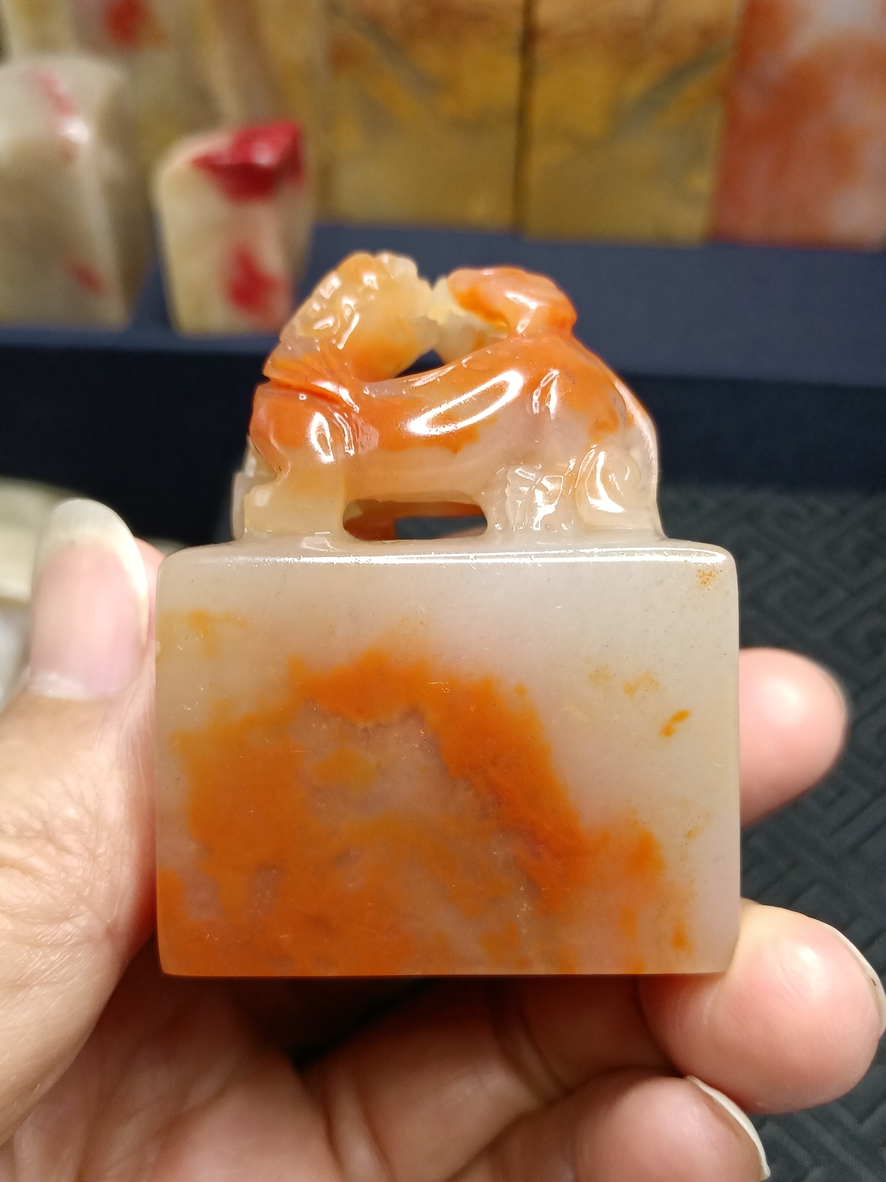 老挝石印章尺寸：4.2-4.2-5.8cm