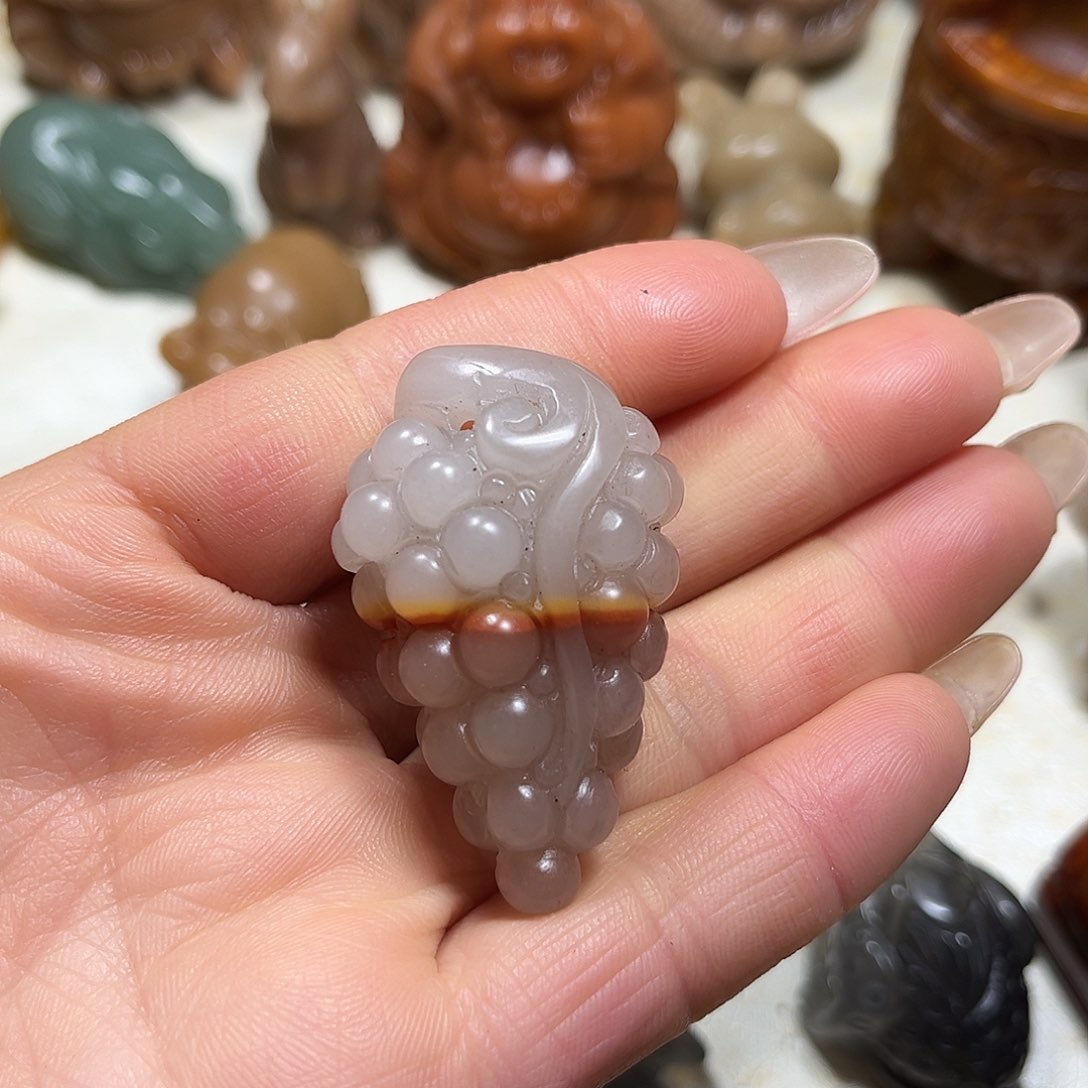 白玉菩提吊坠青*原白玉菩提吊坠