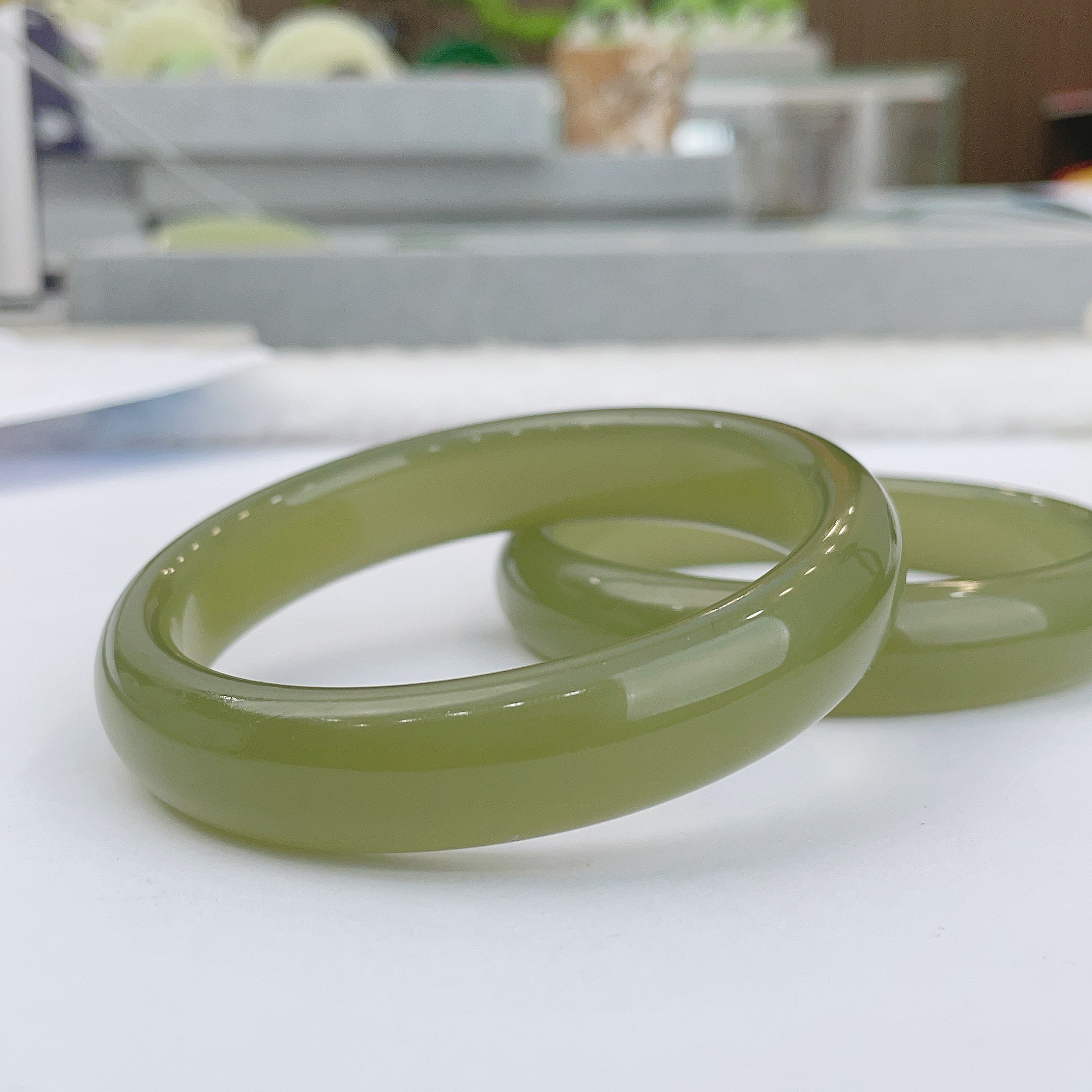 【老板同款】天然玉石 冰湖水 手镯