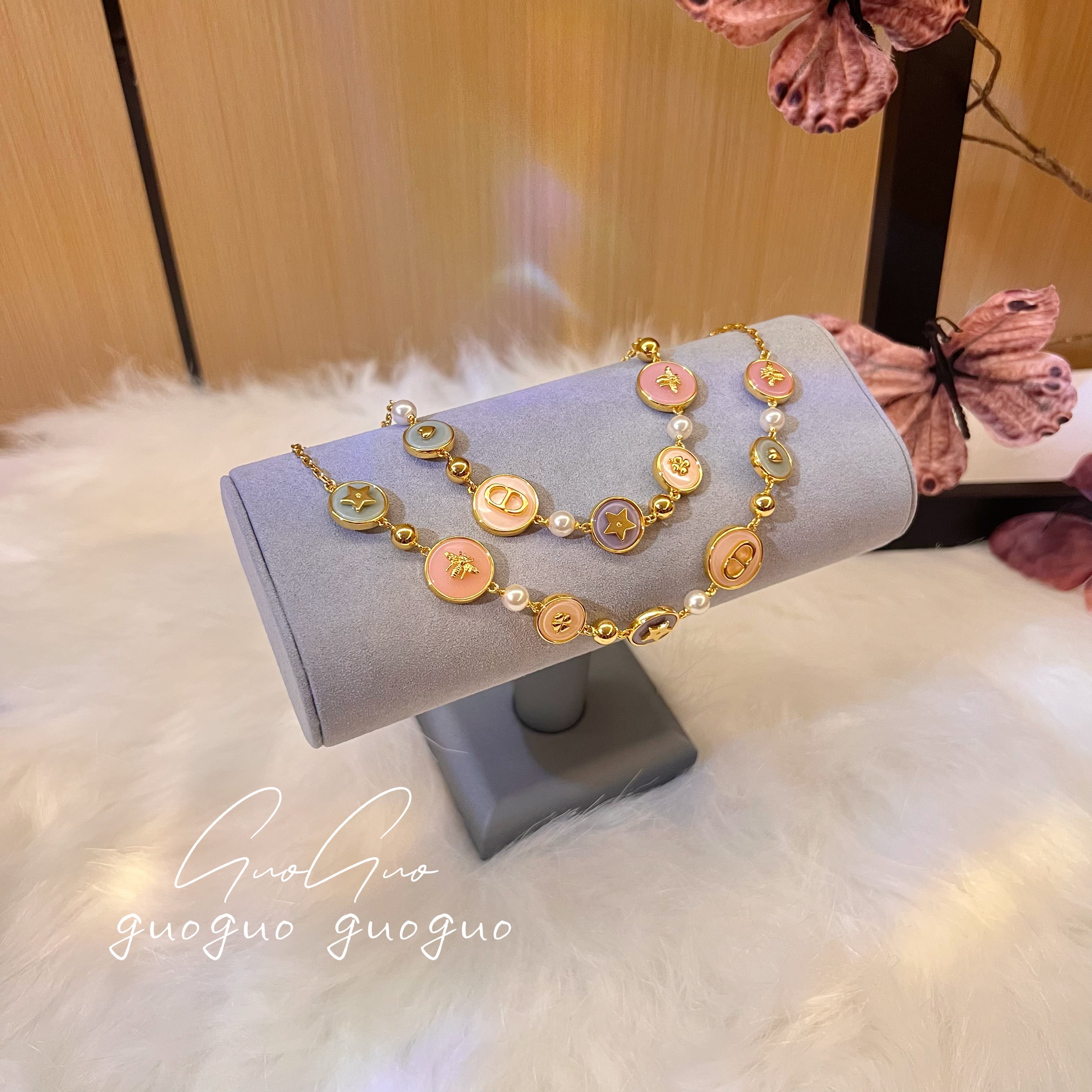 铜合金手链 【MOMO】多巴胺彩色手链项链