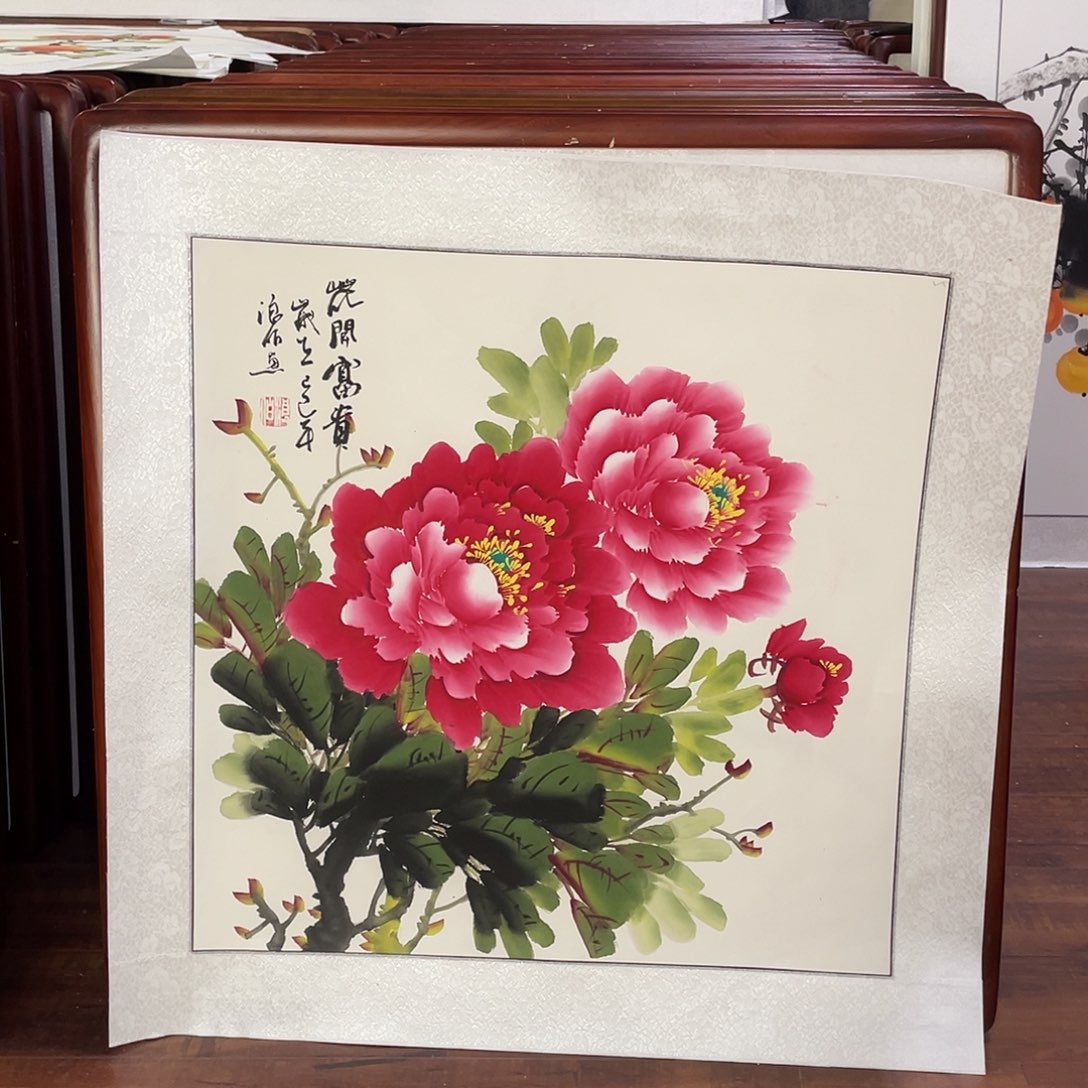 国画带框尺寸63*63厘米