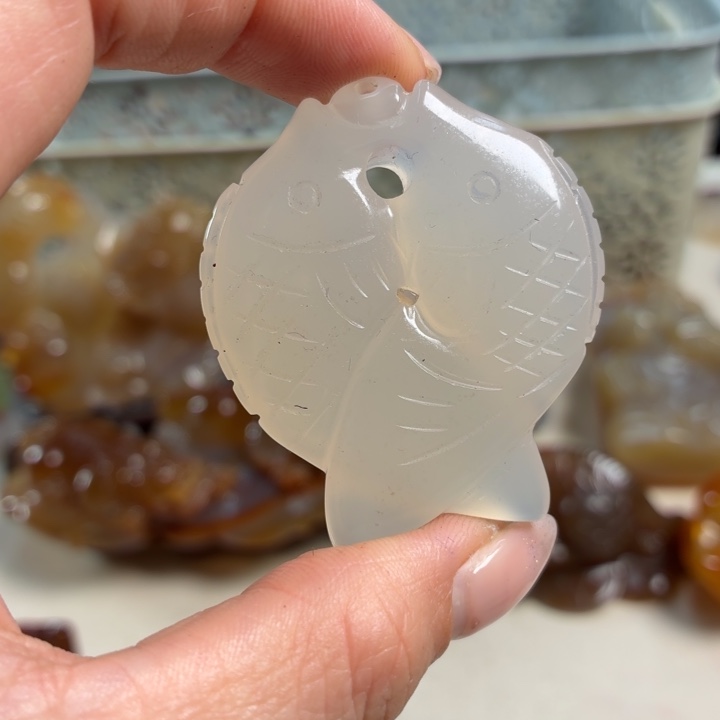 玛瑙/玉髓未镶嵌吊坠(不含链)